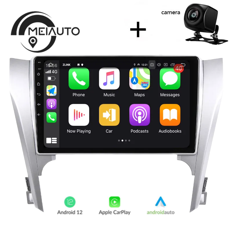 10.2INCH Car Radio Android Auto GPS Navigation Vedio Player For Toyota Camry 7 XV 50 55 2011-2014 DSP Head Unit Plug And Play