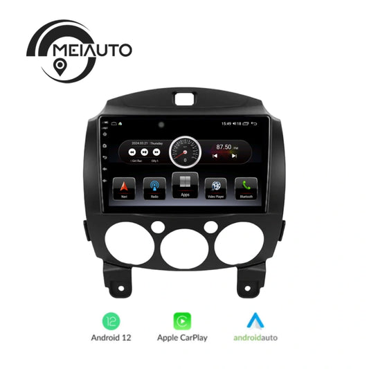 "Upgrade Your Mazda 2 DE 2007-2014: Car Head Unit Plug and Play, Multimedia Video Player, Navigation GPS, Android (No 2DIN)"