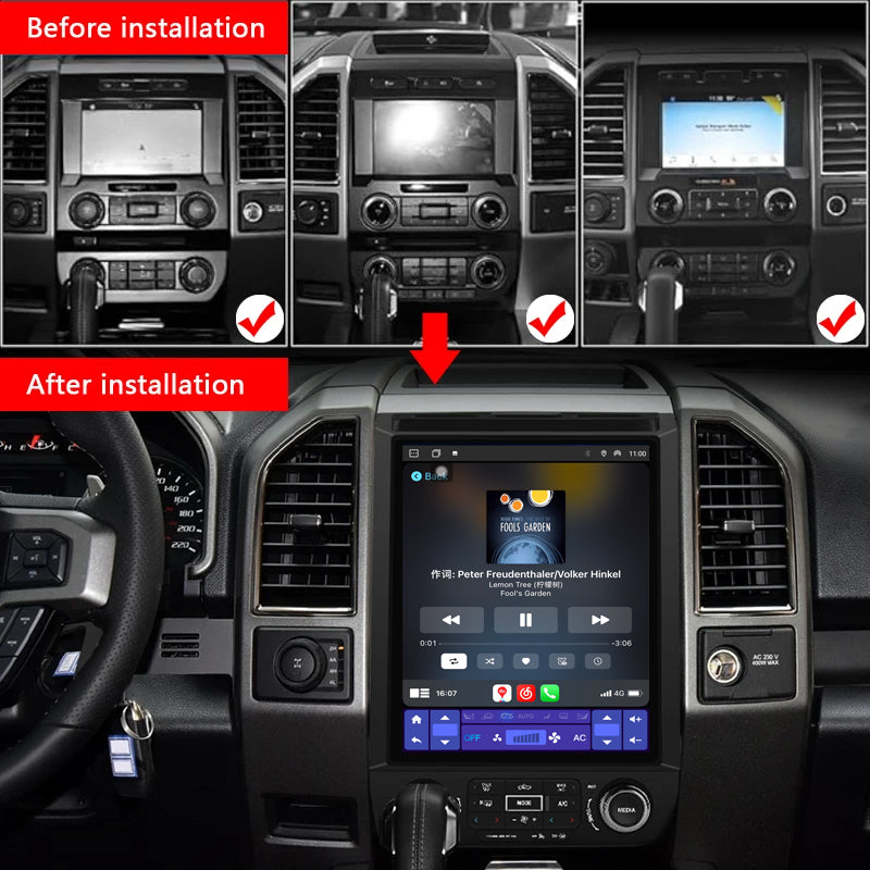 Android Car Radio for Ford F150 2015 2016 2017 2018 2019 2020 2021, 12.1 inch Touch Screen Car Stereo, Apple Carplay Android Auto Steering Wheel Control Bluetooth Hi-Fi Audio