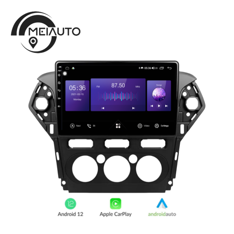 9 inch Car Stereo Radio Video Player Head Unit Plug And Play For Ford Mondeo 4 2010-2014 Carplay Android Auto Navigation GPS Android No 2din