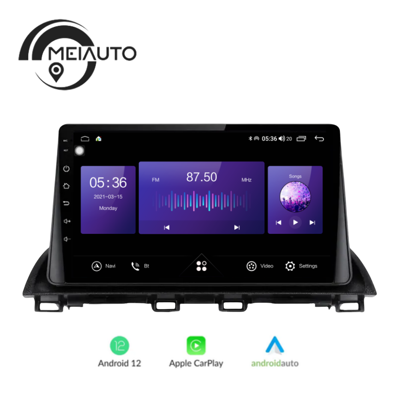 Car AndroidAuto Radio Carplay Media Player GPS Navigation For Mazda 3 Mazda3 3 Axela BM 2013-2018 Head Unit Plug And Play