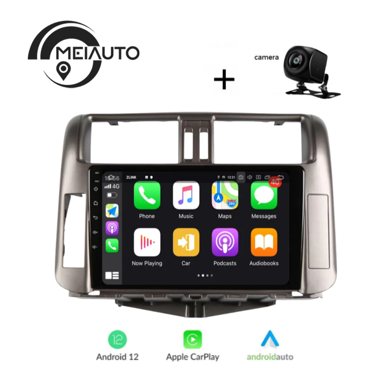 "Upgrade Your Toyota Land Cruiser Prado 150 (2009-2013) with 9-Inch Car Audio Android Auto CarPlay Player: GPS Navigation, Plug-and-Play Head Unit"