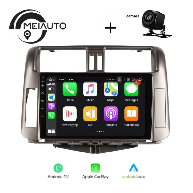 9INCH Car Audio Android Auto Carplay Player For Toyota Land Cruiser Prado150 2009-2013 GPS Navigation Head Unit Plug And Play