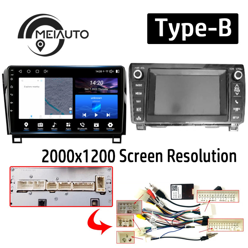 Android 12 Car Radio for Toyota Tundra XK50 2007-2013 Toyota Sequoia XK60 2008-2017, 9 inch Touch Screen Car Stereo, Apple Carplay Android Auto Steering Wheel Control Bluetooth Hi-Fi Audio