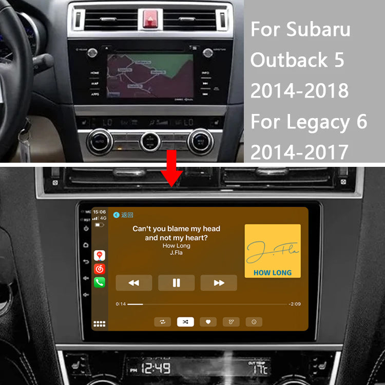 Android 12 Car Radio for For Subaru Outback 5 2014-2018 Legacy 6 2014-2017, 9 inch Touch Screen Car Stereo, Apple Carplay Android Auto Steering Wheel Control Bluetooth Hi-Fi Audio