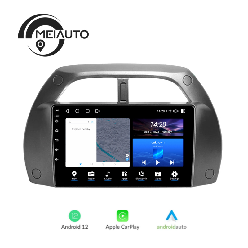 Android 12 Car Radio for Toyota RAV4 2 CA20 CA20W XA20 2000-2003, 9 inch Touch Screen Car Stereo, Apple Carplay Android Auto Steering Wheel Control Bluetooth Hi-Fi Audio