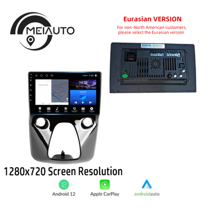 Android 12 Car Radio for For Peugeot 108 For Toyota Aygo B40 2014-2021, 9 inch Touch Screen Car Stereo, Apple Carplay Android Auto Steering Wheel Control Bluetooth Hi-Fi Audio