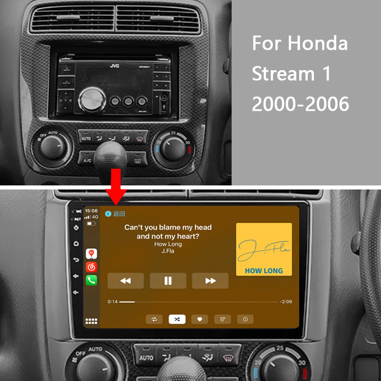 Android 12 Car Radio for Honda Stream 1 2000 2001 2002 2003 2004 2005 2006, 9 inch Touch Screen Car Stereo, Apple Carplay Android Auto Steering Wheel Control Bluetooth Hi-Fi Audio