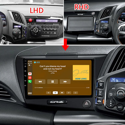 Android 12 Car Radio for Honda CR-Z 1 CRZ LHD RHD 2010 2011 2012 2013 2014 2015 2016, 9 inch Touch Screen Car Stereo, Apple Carplay Android Auto Steering Wheel Control Bluetooth Hi-Fi Audio