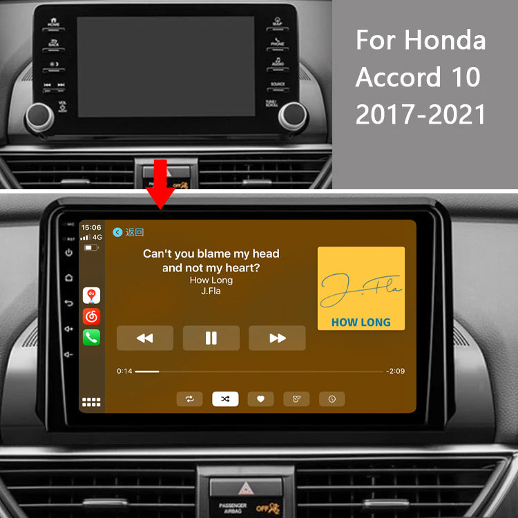 Android 12 Car Radio for Honda Accord 10 CV X 2017 2018 2019 2020 2021, 9 inch Touch Screen Car Stereo, Apple Carplay Android Auto Steering Wheel Control Bluetooth Hi-Fi Audio