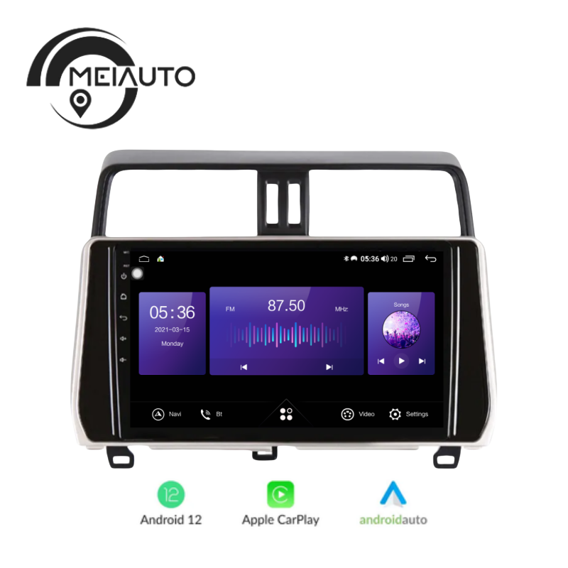 10.2 INCH Android Auto Carplay Car Head Unit Plug And Play Radio Player For toyota LAND CRUISER PRADO 2018 GPS Navigation Video