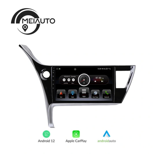 "Transform Your Toyota Corolla 2017-2018 Driving Experience: 10.2-Inch Android Car Radio Multimedia Player with GPS Navigation, Bluetooth 5.0, CarPlay, DSP"