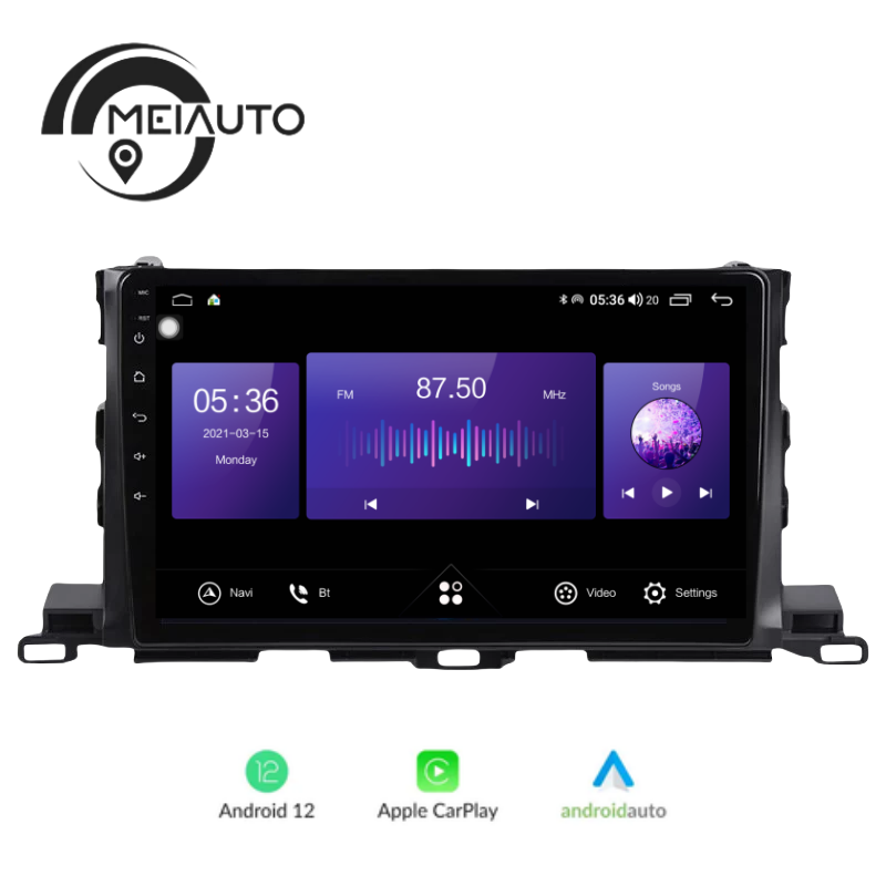 10.2inch Android Car Radio Video Player For Toyota Highlander 3 XU50 2013-2018 GPS Navigation Carplay Head Unit Plug And Play