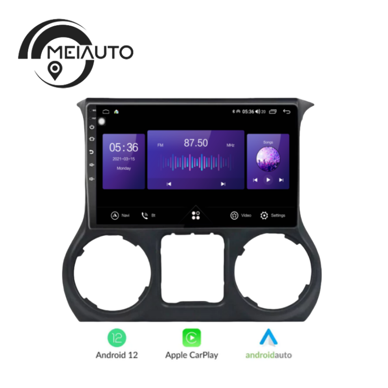 10.2 inch Car Audio Android AutoRadio Multimedia Player For Jeep Wrangler 3 JK 2010-2018 Head Unit Plug And Play GPS Carplay