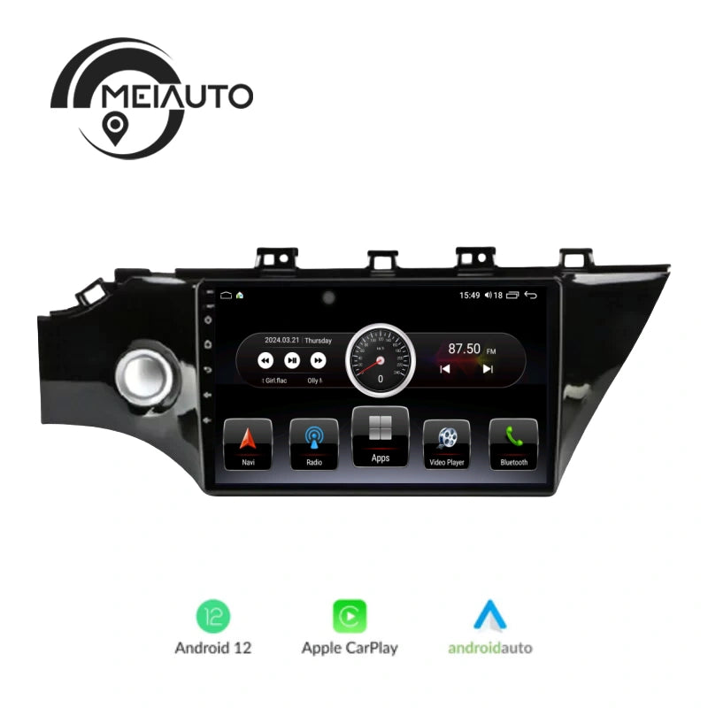 "Upgrade Your Driving Experience: 10.2-Inch Car Radio Audio Video Player for Kia Rio K2 2017-2018 with GPS Navigation, Carplay, Android Auto, Plug and Play Installation for Enhanced Convenience"