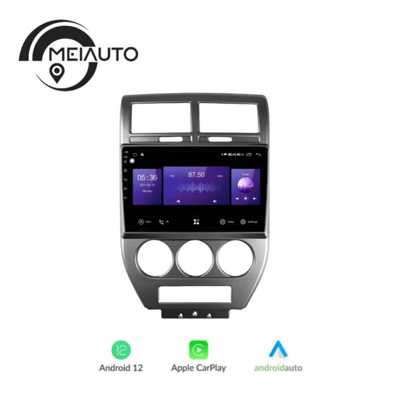 10.2 inch Car Stereo Android AutoRadio Carplay Multimedia Player For Jeep Compass 1 MK 2006-2010 Head Unit Plug And Play GPS