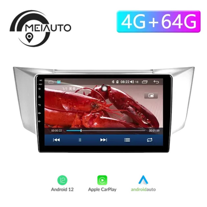 1Din 9 inch Car Radio Auto Multimedia Player Android Auto For Lexus RX300 RX330 RX400H Toyota harrier 2003-2009 GPS Navigation