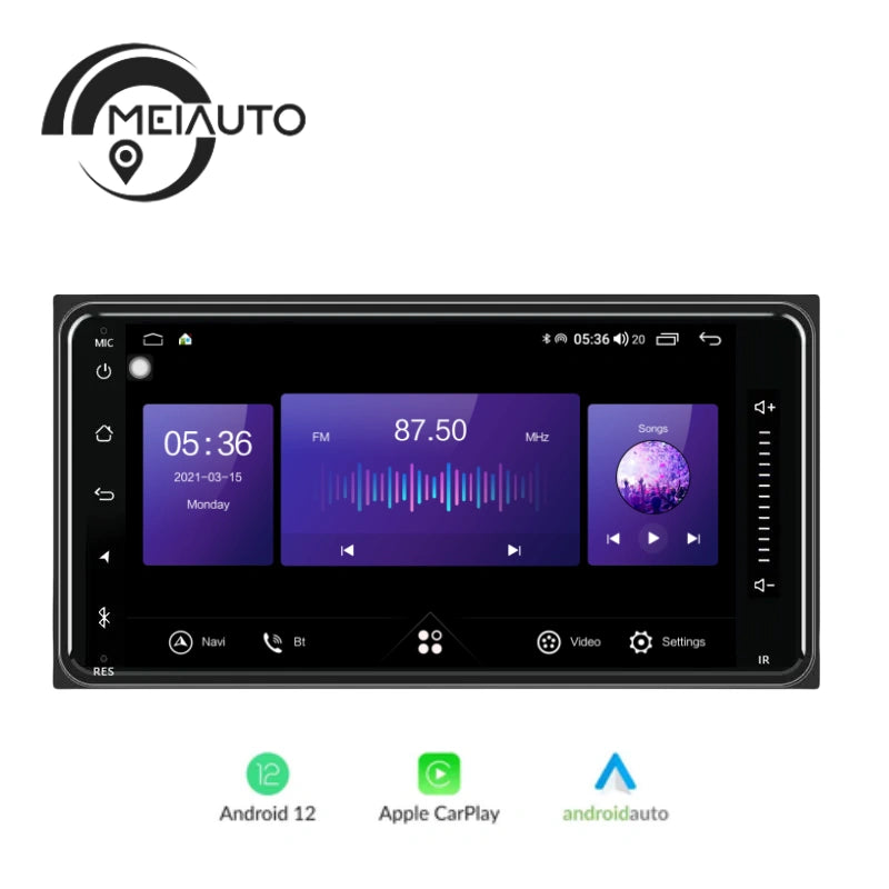 7 INCH Android 2.5D Head Unit Plug And Play For Toyota-Universal Car Radio Audio Multimedia Player GPS Navigation Carplay Auto