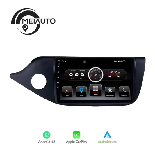 "Upgrade Your Kia Ceed 2 JD: 9-inch Android Auto CarPlay Head Unit, GPS Navigation, Plug and Play Installation"