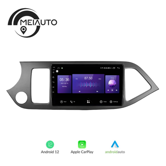 9 inch Car Audio Stereo Video Player For Kia Picanto Morning 2011-2016 GPS Navigation Built-in Carplay Android Auto Head Unit