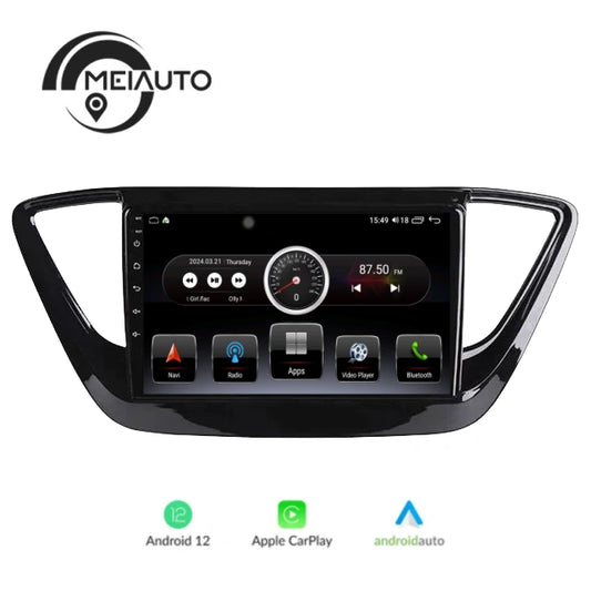 "Elevate Your Drive: 9-inch Car Audio Player for Hyundai Solaris 2 (Verna) 2016-2020, GPS Navigation, CarPlay, Android Auto, Plug and Play"