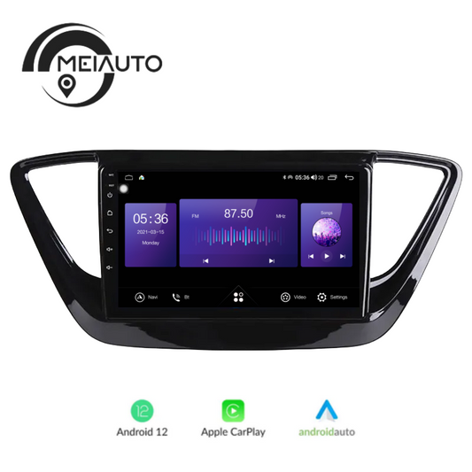 9inch Car Radio Audio Player For Hyundai Solaris 2 Verna 2016-2020 GPS Navigation Carplay Android Auto Head Unit Plug And Play