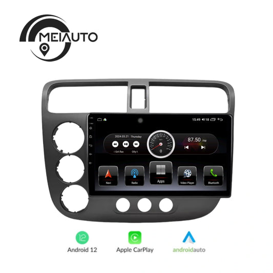 "Upgrade Your Honda Civic IX 7 2000-2006 with 9-Inch Car Stereo Radio Player: GPS Navigation, CarPlay, Android Auto Head Unit, Plug and Play"