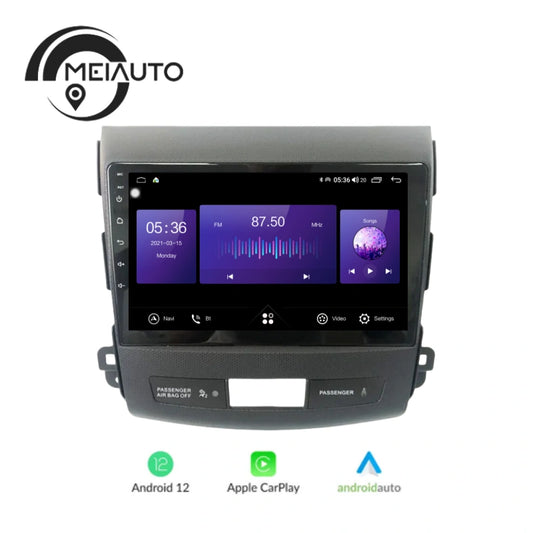 9inch QLED Car Android Radio Multimedia Player Head Unit Plug And Play For Mitsubishi Outlander xl 2 2006-2012 GPS Navigation