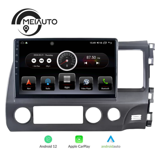 "Upgrade Your Honda Civic 8 FK FN FD 2005-2012: Android Car Radio Player with GPS Navigation, CarPlay, Android Auto, Bluetooth, Plug and Play Head Unit"