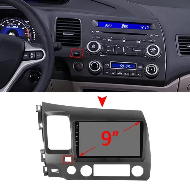 Android Car Radio Player GPS Navigation For Honda Civic8 FK FN FD 2005-2012 CarplayAuto Bluetooth Head Unit Plug And Play