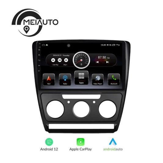 "Smart Upgrade: Plug-and-Play Android Head Unit for Skoda Octavia 2 A5 2008-2013 Sedan - Car Radio, Video Player, Navigation GPS, Complete with Accessories"