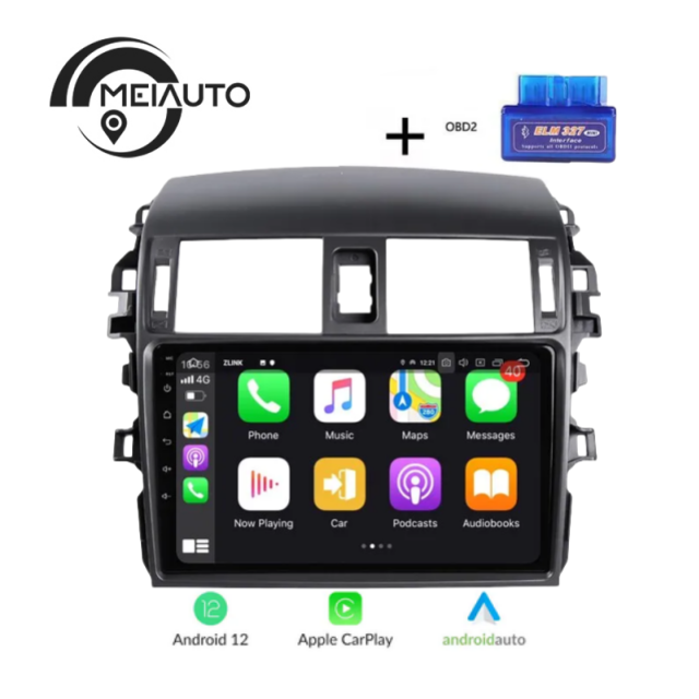 "Transform Your Toyota Corolla 10 E140 E150 (2006-2013) Driving Experience: Android Auto Car GPS Navigation Radio Multimedia Player, Plug-and-Play Head Unit"