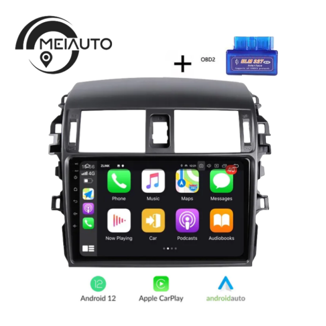 Android auto Car GPS Navigation Radio Multimedia Player For Toyota Corolla 10 E140 E150 2006-2013 Head Unit Plug And Play