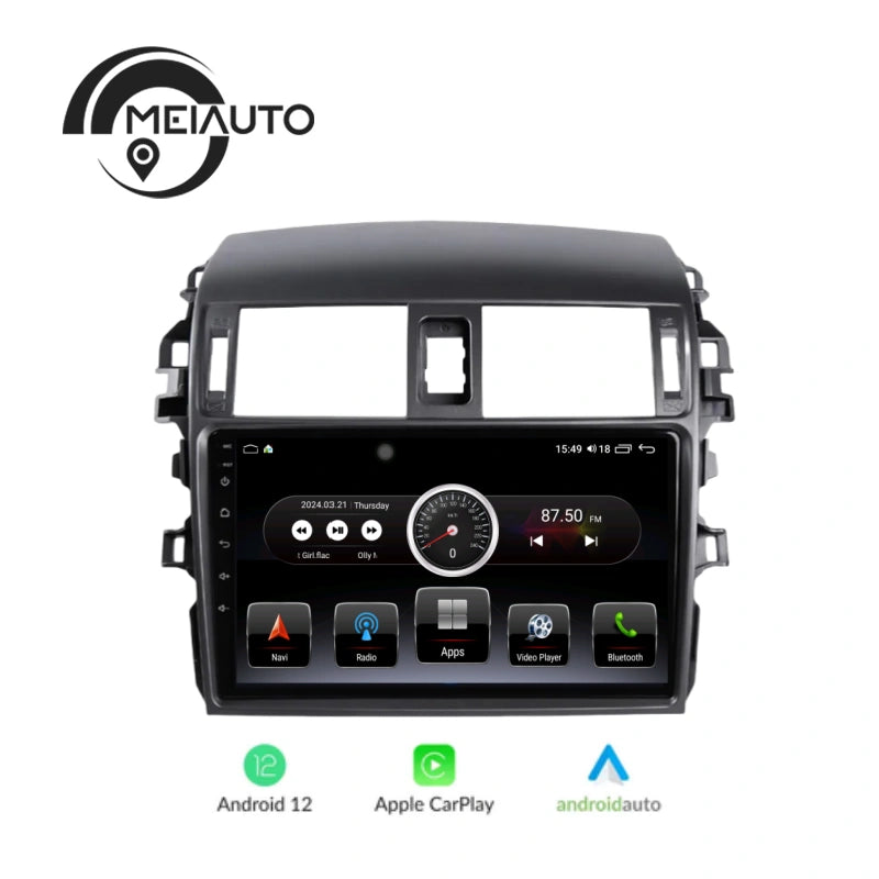 "Transform Your Toyota Corolla 10 E140 E150 (2006-2013) Driving Experience: Android Auto Car GPS Navigation Radio Multimedia Player, Plug-and-Play Head Unit"