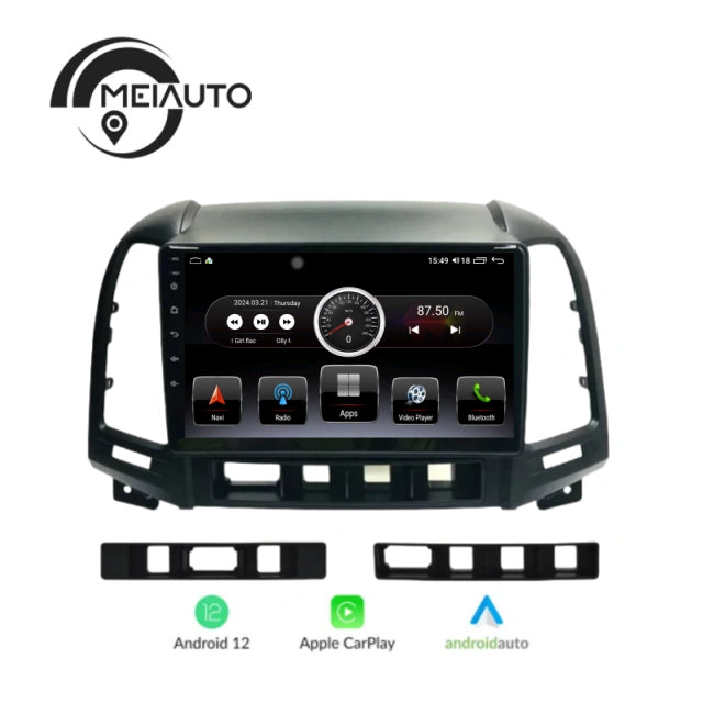 "Effortless Navigation: Hyundai Santa Fe 2 (2006-2012) Car GPS Radio Player with Android Auto, Intelligent System, Plug and Play"