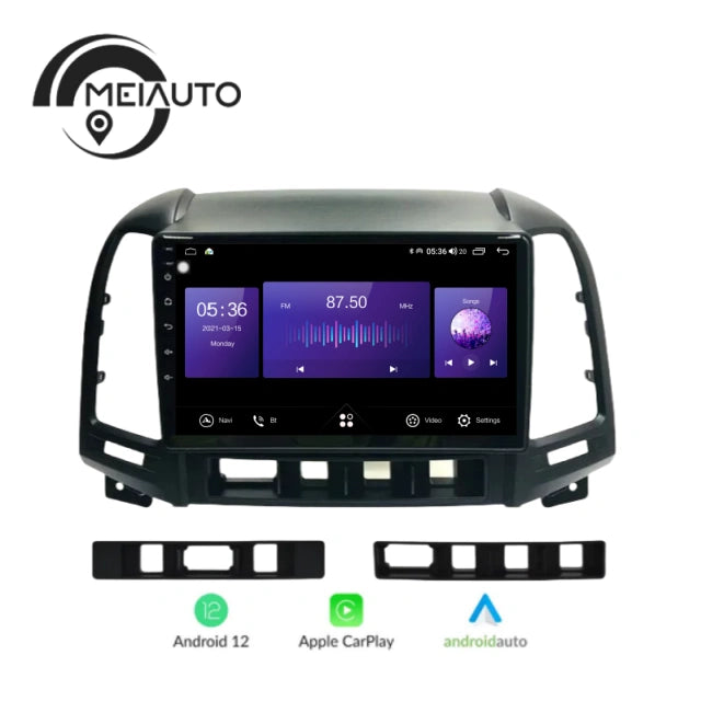 Car Android Auto Navigation GPS Radio Player Intelligent System For Hyundai Santa Fe 2 2006-2012 Head Unit Plug And Play