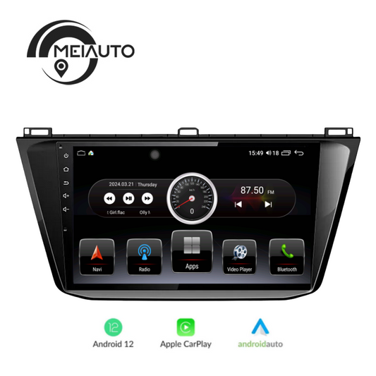 "Transform Your Driving Experience: Car Android Radio Multimedia Player for VW Tiguan 2017, Built-in Carplay, Android Auto, GPS Navigation GLONASS, Head Unit"