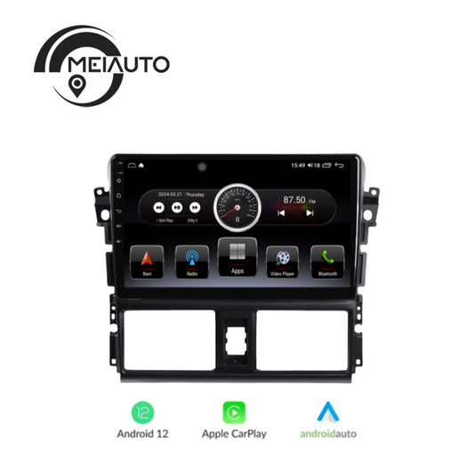 "Enhance Your Drive with CarPlay Android Auto Car Radio Multimedia Player for Toyota Vios XP150 (2013-2020): GPS Navigation, Plug-and-Play Installation"