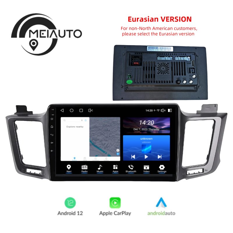 Android Head Unit 8G+128G For Toyota RAV4 4 XA40 5 XA50 2012-2018 Car Stereo Radio Multimedia Video Player Navigation GPS