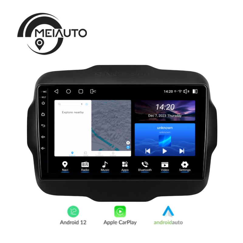 Car Radio Android Auto Multimedia Player For Jeep Renegade 2014-2018 Navigation GPS Head Unit Carplay 8G+128G No 2din DVD