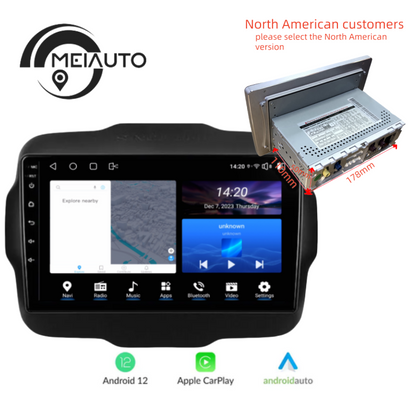 Car Radio Android Auto Multimedia Player For Jeep Renegade 2014-2018 Navigation GPS Head Unit Carplay 8G+128G No 2din DVD