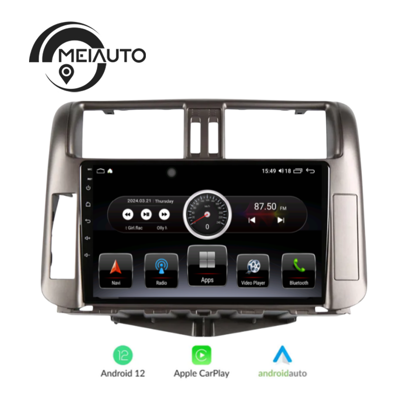 "Upgrade Your Toyota Land Cruiser Prado 150 (2009-2013) with 9-Inch Car Audio Android Auto CarPlay Player: GPS Navigation, Plug-and-Play Head Unit"