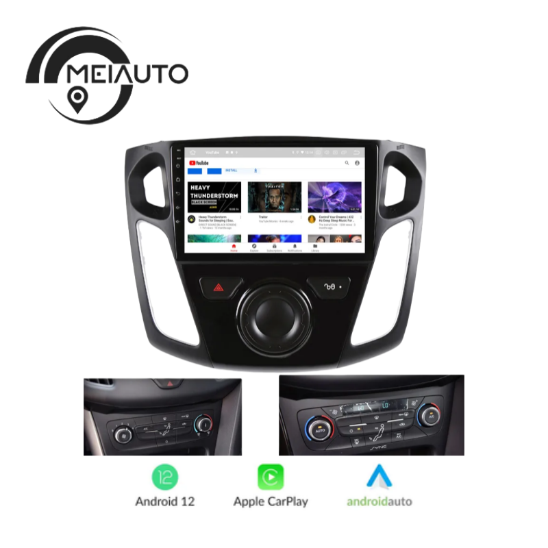 9inch Car Stereo Androidauto Carplay Radio Multimedia Player For Ford Focus 3 Mk 3 2011-2019 Navigation GPS Navi Head Unit Android 10 No 2din 2 din