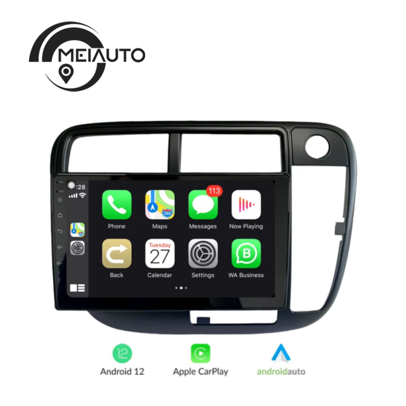 "Upgrade Your Honda Civic 1998-2000 with 9-Inch Car Stereo Android Auto CarPlay Radio Player: Navigation GPS, DSP, Plug and Play Head Unit"