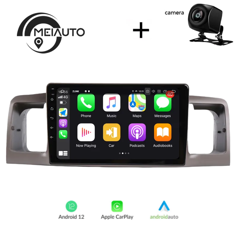 "Upgrade Your Toyota Corolla E130/E120 (2000-2006) with a 9-Inch Android Auto Car Radio Player: GPS Navigation, CarPlay, Plug-and-Play Installation, and DSP for Enhanced Audio Quality"