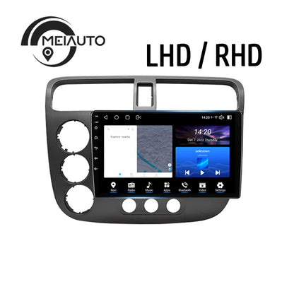 Android 12 Car Radio for Honda Civic 7 LHD RHD 2000-2006, 9 inch Touch Screen Car Stereo, Apple Carplay Android Auto Steering Wheel Control Bluetooth Hi-Fi Audio