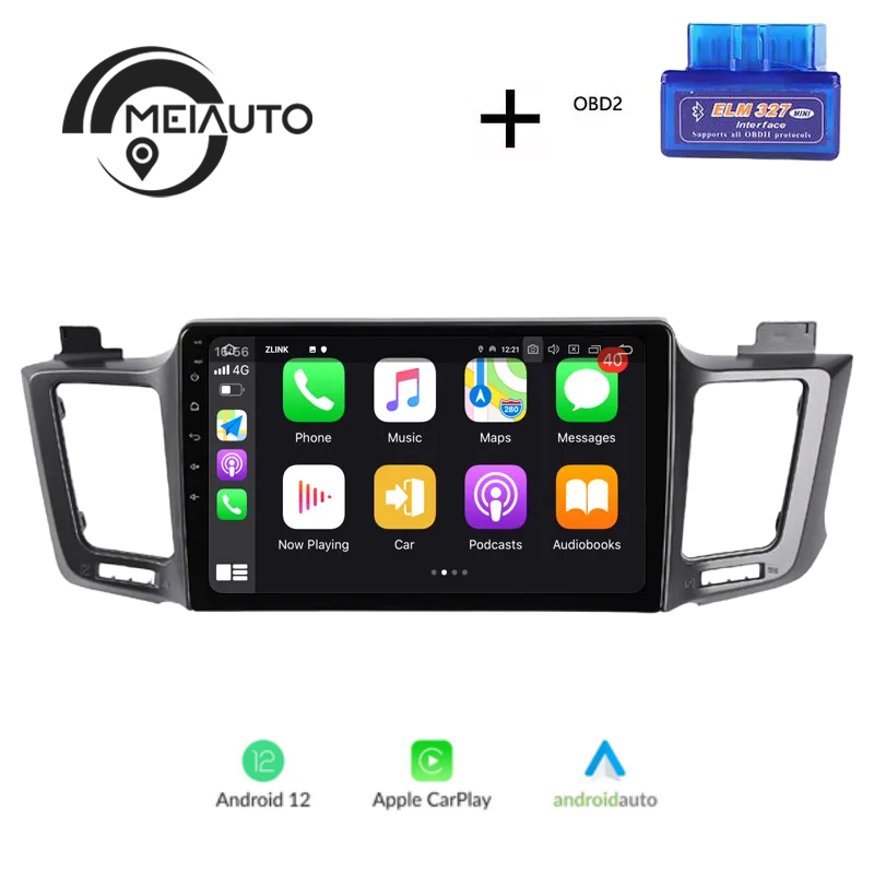 "Transform Your Toyota RAV4 4 & 5 (XA40 & XA50, 2013-2018) Driving Experience: Car Android Auto CarPlay Radio Player with GPS Navigation, DSP, and Easy Plug-and-Play Head Unit"