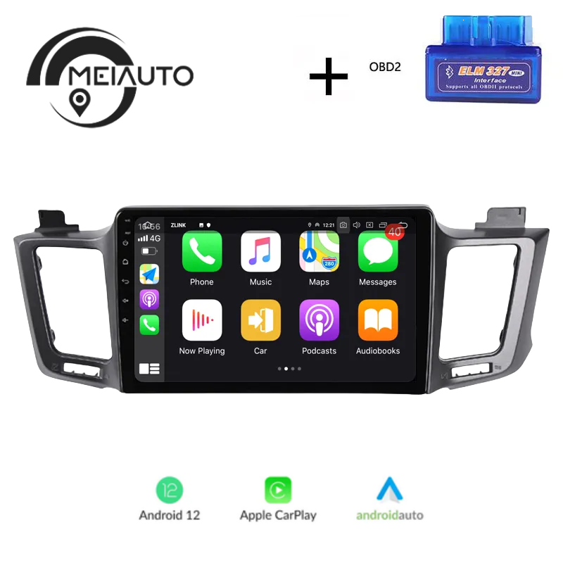 Car Android Auto Carplay Radio Player For Toyota RAV4 4 5 XA40 XA50 2013-2018 Head Unit Plug And Play GPS Navigation DSP