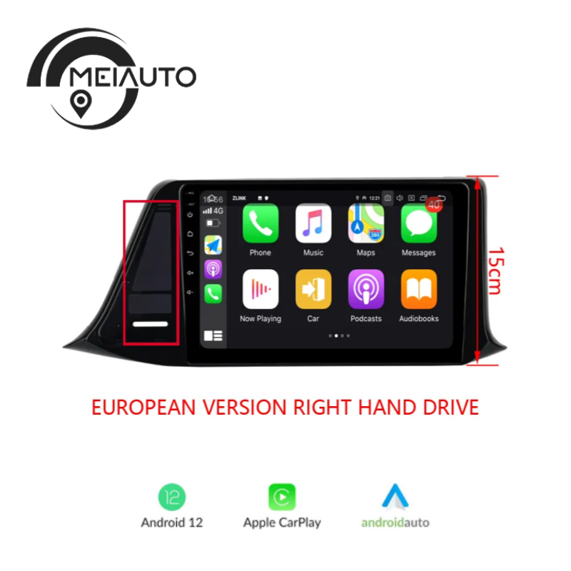 9INCH Android Auto Car Radio Player For Toyota C-HR CHR RHD LHD 2016-2020 GPS Navigation Carplay Head Unit Plug And Play Video