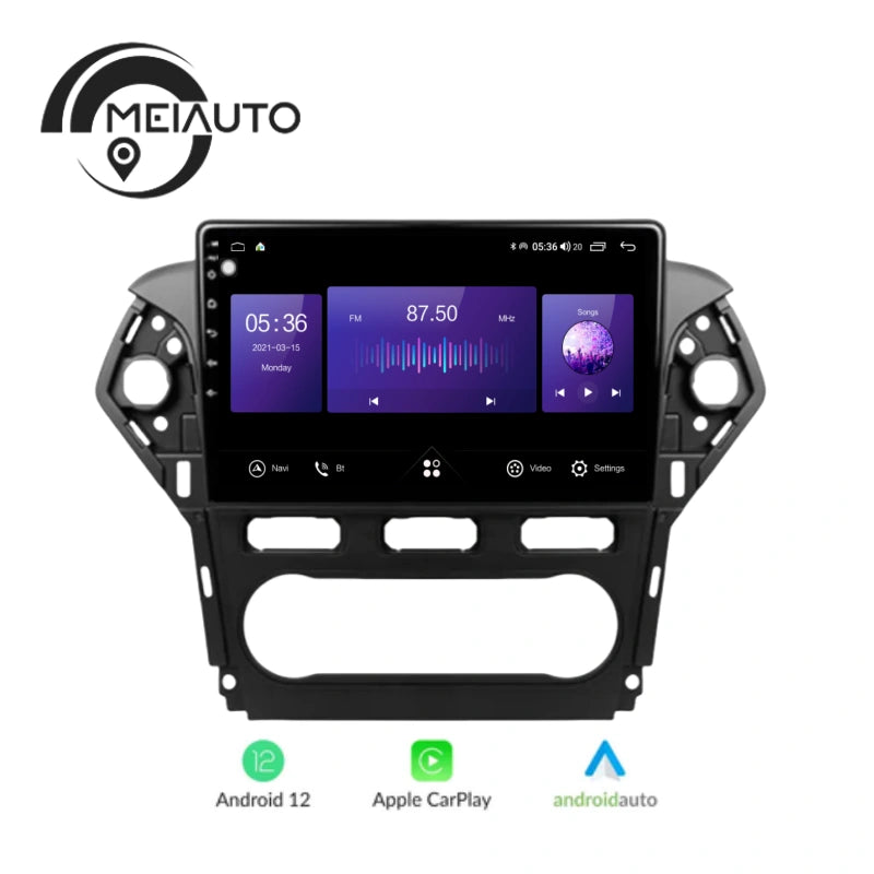 9 inch Car Stereo Radio Video Player Head Unit Plug And Play For Ford Mondeo 4 2010-2014 Carplay Android Auto Navigation GPS Android No 2din